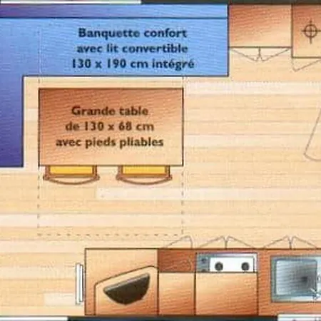 Campsite Mobil-home Avec Terrasse - 4 Pers. - Api-1-52-2026 La Tour-d'Auvergne